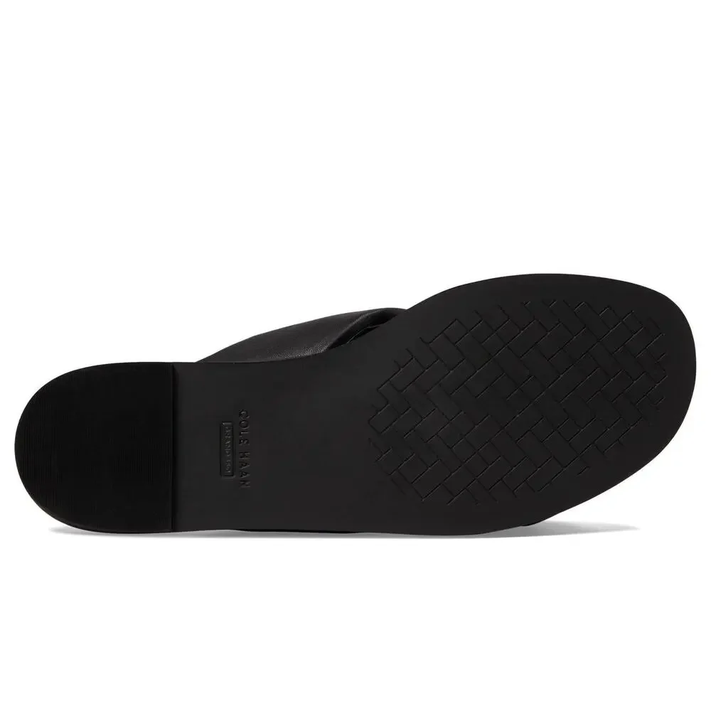 COLE HAAN ANICA LUX SLIP-ON SANDAL BLACK LEATHER 8.5 B (M)